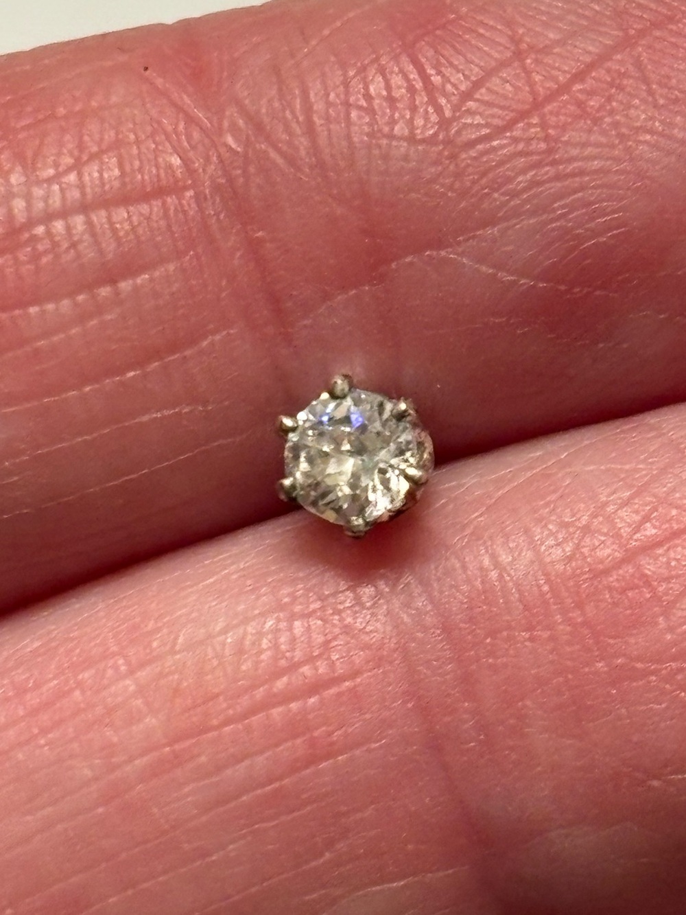 Moissanite Diamond Solitaire Stud Earring